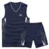 Mùa hè của nam giới phù hợp với vest cộng với phân bón XL cotton thoáng khí không tay V-Cổ chất béo khô nhanh thể thao quần short phù hợp với Áo vest cotton