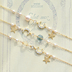 MokuStore ● Làm bằng tay ● Vintage hoang dã Nhật Bản Star Moon Pearl Bracelet Nữ [Manxing Baptist] Vòng đeo tay Clasp