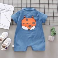 Комбинезон из хлопка и льна лисьего цвета