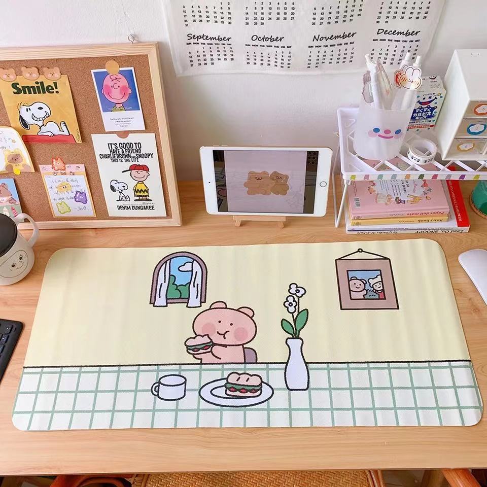 Cake BearCartoon Soft sprout Bear Rabbit Table mat student dormitory Mouse pad computer Keyboard pad Table mat desk decorate female
