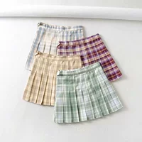 Ретро многоцветная цветная летняя приталенная юбка в складку