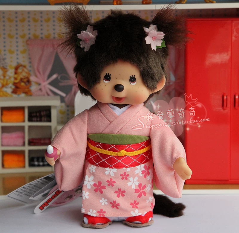 Monchhichi Monchhichi Meng Fun Japanese Genuine Okinawa Limited Sakura Kimgen Girl BB Spot