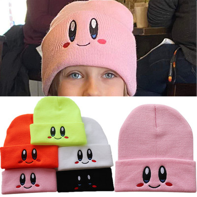 taobao agent Star Carby Kirby European and American men and women lovely smiley eyes Embroidered knitted warm hip hip hip hats