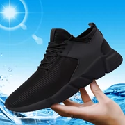 Mùa hè giày thể thao ngoài trời lưới bề mặt tăng của nam giới giày chạy thở mềm dưới thể dục đêm chạy thoải mái giày của nam giới