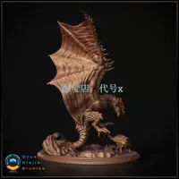 Monster Hunter мужской пожарный дракон большой сцена 3D -печать