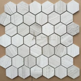 Каменная мозаика натуральная далисман Лайм деревянный шестигран