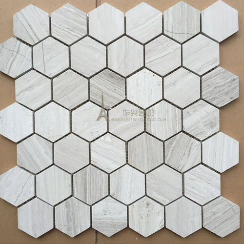 Каменная мозаика натуральная далисман Лайм деревянный шестигран