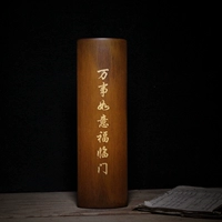 Yi Nuoxuan Wenfang Natural Bambool Pure Handmade, полированная, антикварный, старый ремесленный бамбук.