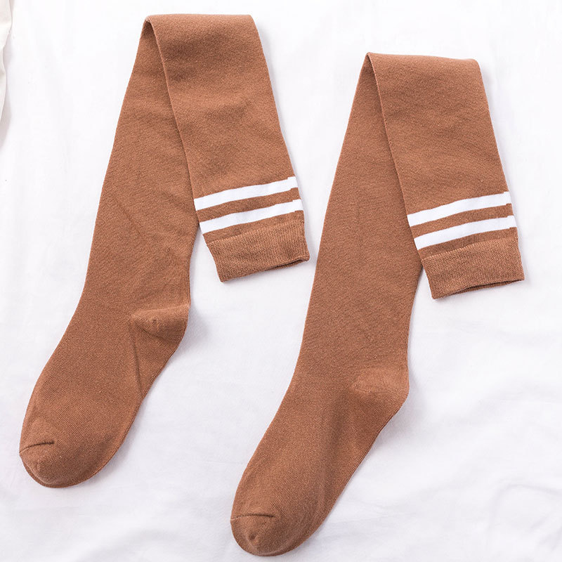 KhakiGirlsWomenStockingsOverKneeThighHighSocks Over the knee Stockings