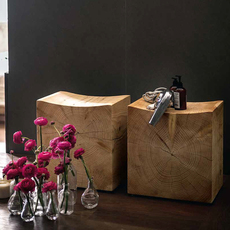 Резной стул Деревянный табурет пень пнем