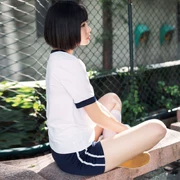 Nhật chết nước hồ bơi học sinh bảo thủ che bụng mỏng chia tay ngắn thể thao cô gái áo tắm thể dục phù hợp với học sinh trung học cơ sở - Bộ đồ bơi hai mảnh
