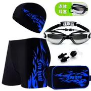 Đồ bơi nam boxer quần nam mùa xuân nóng quần kích thước lớn đồ bơi lỏng nam thời trang kính bơi mũ thiết bị đồ bơi - Nam bơi đầm