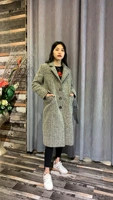 Mẫu thiết kế áo khoác len-OSD83079 Áo khoác len mùa thu đông cho nữ - Faux Fur áo lót lông cừu