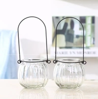 Chai thủy tinh màu xanh cá tính sáng tạo hoa thủy tinh eo hỗ trợ chunky retro lọ thủy tinh - Vase / Bồn hoa & Kệ gáo dừa trồng lan