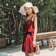 Áo tắm nữ 2019 mới lưới váy đỏ bãi biển siêu cổ tích học sinh phiên bản Hàn Quốc của phong cách Harajuku bảo thủ gợi cảm ngày càng mỏng - Bộ đồ bơi hai mảnh