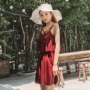 Áo tắm nữ 2019 mới lưới váy đỏ bãi biển siêu cổ tích học sinh phiên bản Hàn Quốc của phong cách Harajuku bảo thủ gợi cảm ngày càng mỏng - Bộ đồ bơi hai mảnh áo tắm 2 mảnh cạp cao