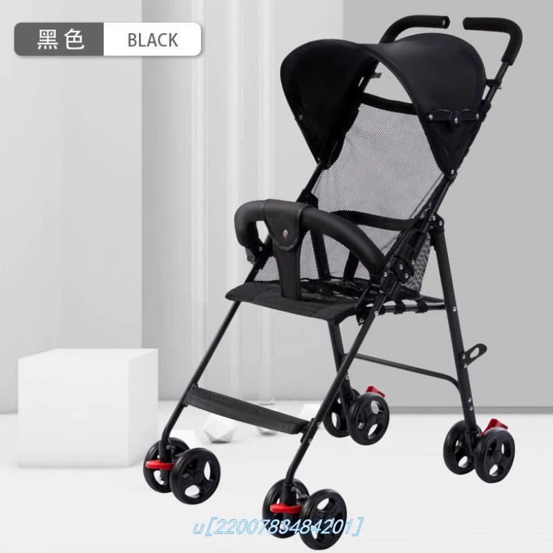 . Xe đẩy em bé có thể ngồi ngả nhẹ xe đẩy em bé xe đẩy trẻ em ô dù đơn giản siêu nhẹ em bé - Xe đẩy / Đi bộ