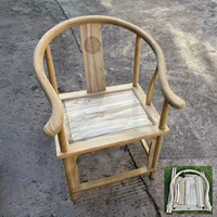 Белый эмбрион сплошной древесина, официальный стул для стула в кругах, стул полумесяца, стул головастика, кофейный столик дворца с чайным столом в стиле китайского стиля бесплатная доставка