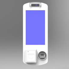 Посещение самолета 壁挂人脸识别一体访客机人证比对打印小票电子班牌广告扫码登记