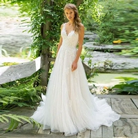 A-Line Wedding Dress Appliques Bridal Dress Custom Made