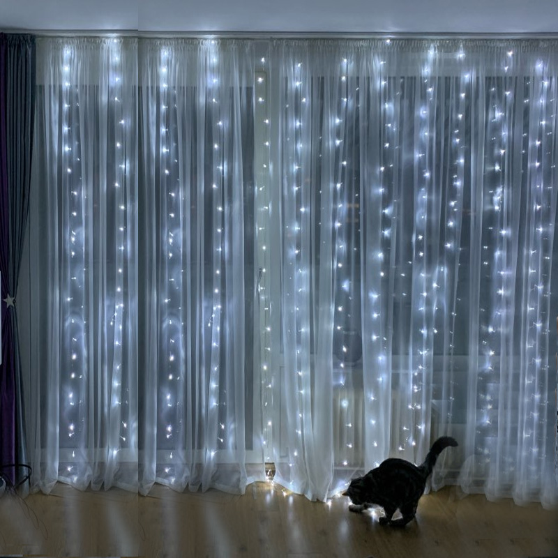 White & 220 V EurocodeIce bar window curtains Lamp string All over the sky stars hang flash light String coloured lights arrangement anchor Live Room room decorate articles