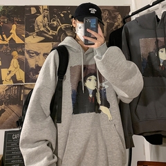 秋冬季上衣潮流原宿慵懶bf風外套ins港風嘻哈寬鬆百搭連帽衛衣男
