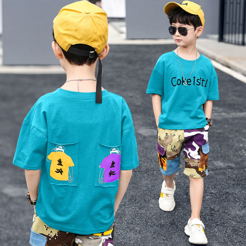 男童夏装套装2020新款儿童两件套中大童10岁男孩12帅气韩版洋气潮