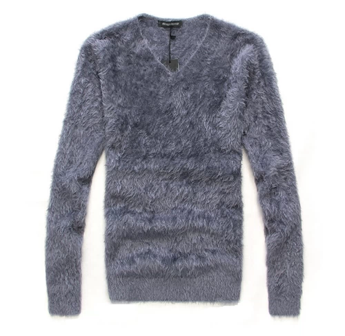 Мужской качественный удерживающий тепло трикотажный свитер, V-образный вырез, в корейском стиле