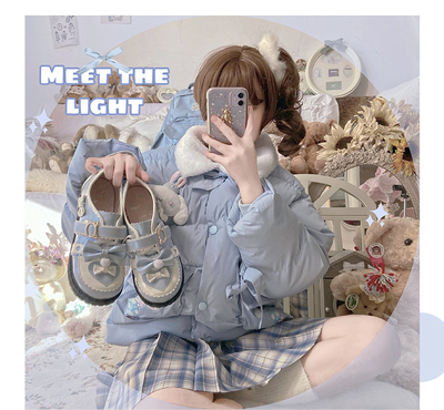 taobao agent Spot [Milk Fu Qiaoxin] Original LOLITA big head doll cute LO running round head bow sweet women's shoes