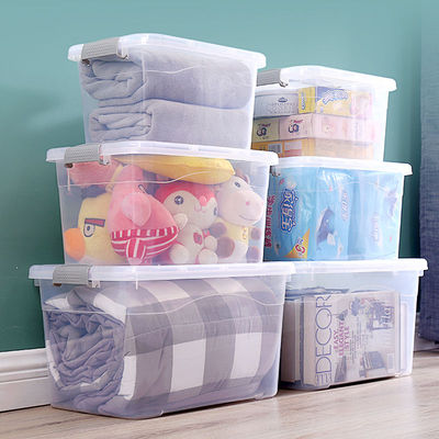 家居透明收纳箱塑料大号小号杂物食品储物箱宝宝玩具衣服收纳盒