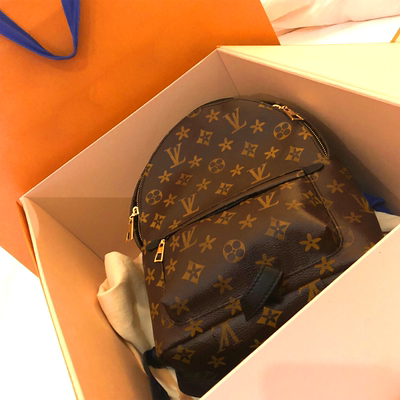 Coffee MediumHong Kong quality goods 2021 new pattern trend Female bag Backpack genuine leather Versatile Internet celebrity Same Small bag student knapsack