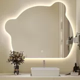 Мультяшное умное зеркало, туалетный столик с подсветкой, с медвежатами