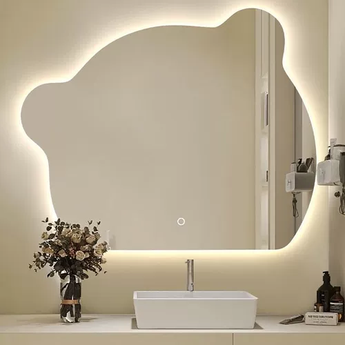 Мультяшное умное зеркало, туалетный столик с подсветкой, с медвежатами