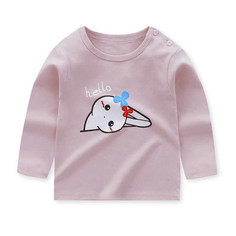 F004 T-shirt Cloverchildren pure cotton Long sleeve T-shirt Boy girl Undershirt baby T-shirt Long sleeve jacket baby clothes Spring  tide
