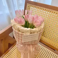 Xioxiangfeng pink tulip bouquet-11