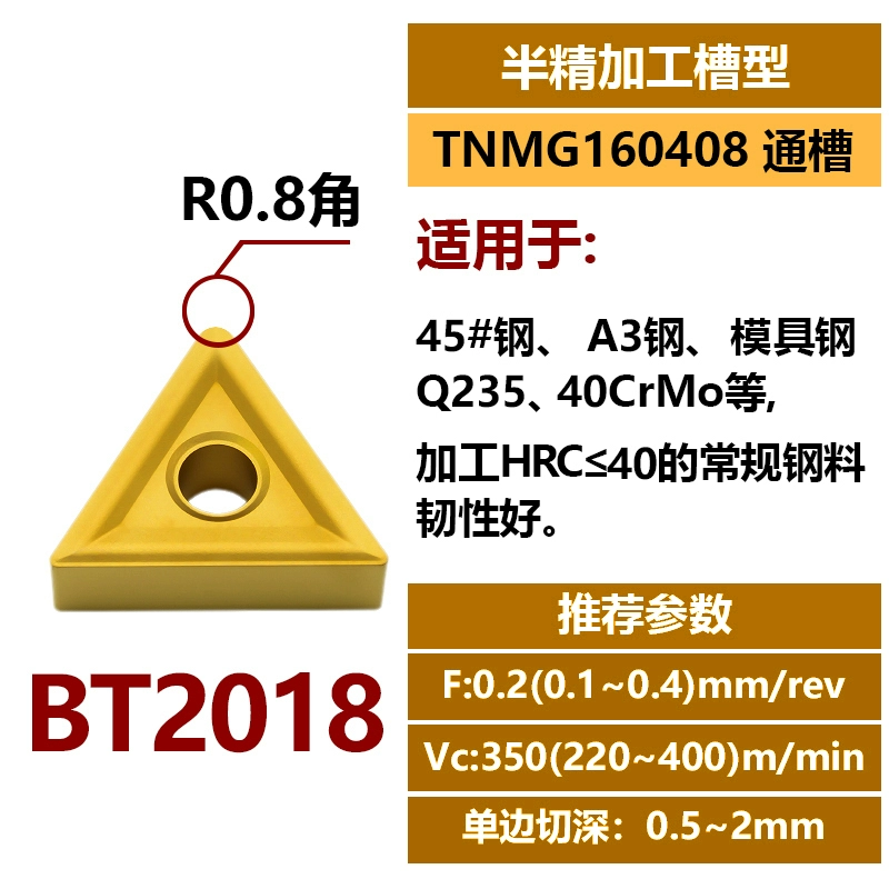 CNC lưỡi dao vòng tròn bên ngoài tam giác hạt dao TNMG1604 thép không gỉ cứng thép đúc khía rãnh hợp kim đầu dao tiện mũi cắt cnc máy mài dao cnc Dao CNC