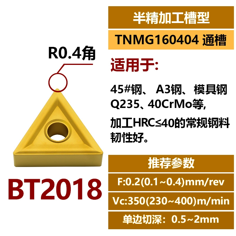 CNC lưỡi dao vòng tròn bên ngoài tam giác hạt dao TNMG1604 thép không gỉ cứng thép đúc khía rãnh hợp kim đầu dao tiện mũi cắt cnc máy mài dao cnc Dao CNC