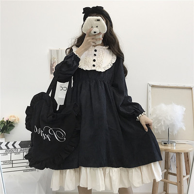taobao agent Genuine design Japanese dress with sleeves, Lolita style, Lolita OP, long sleeve