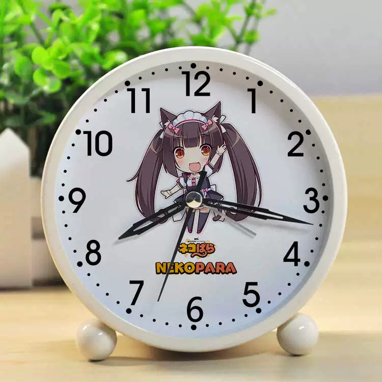 Будильник NEKOPARA аниме, светящийся бесшумный настольный будильник с мультяшным рисунком