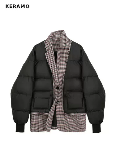 Зимняя женская куртка в падке Parkas короткое пальто толстое хлопок PA