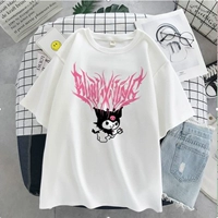 Women Gothic Y2K Print Oversized T-shirt Girl Harajuku Basis