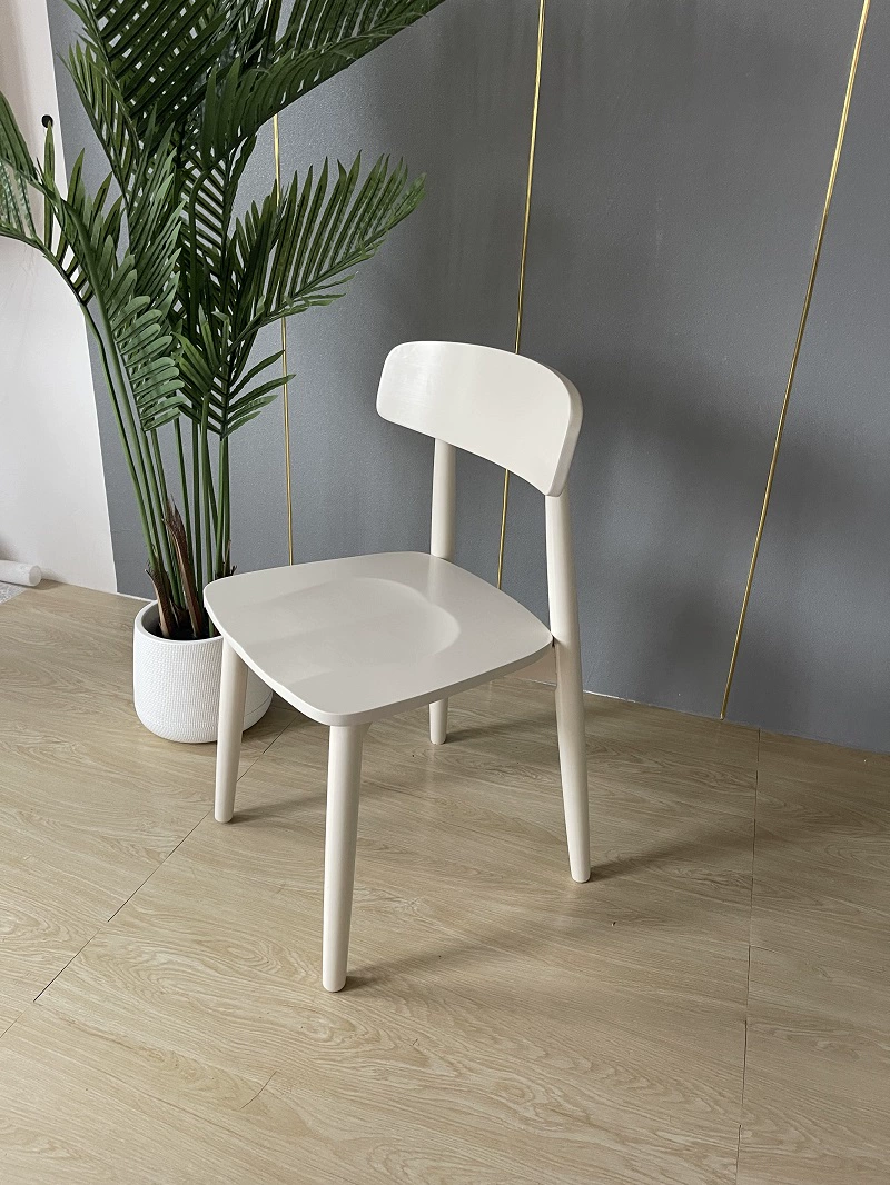 Ghế ăn gỗ nguyên khối kiểu Bắc Âu cho gia đình hiện đại đơn giản nhẹ nhàng sang trọng căn hộ nhỏ bằng gỗ bàn ghế nhà hàng khách sạn ghế tựa lưng 