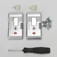 Два серебряных замка пряжки + винты одна отвертка