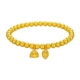 Vòng tay vàng 24K mới của Zhou Dafu 999 mạ vàng bạc phương pháp cổ xưa thừa kế mờ rắn món quà vòng tay