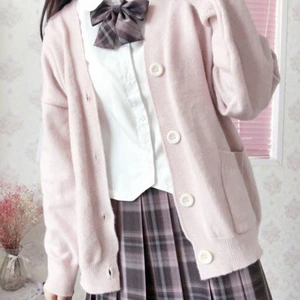 Кардиганские женщины Хараджуку свободные свитера Студент Preppy Sweet Sweet