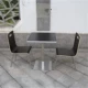 Один стол, два квадратных пластины из нержавеющей стали стула (черный грецкий орех)