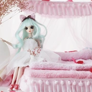 Barbie giường nhỏ vải búp bê giường muỗi lưới Đồ nội thất Barbie có thể trẻ em búp bê chơi nhà đồ chơi cô gái - Búp bê / Phụ kiện