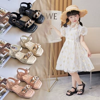 Летние сандалии, модный наряд маленькой принцессы, детская пляжная обувь, сезон 2021, в корейском стиле, подходит для подростков