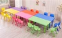 Phim hoạt hình phòng đa chức năng lớp học trẻ sơ sinh bàn ghế bốn đồ chơi bằng nhựa đồ nội thất có thể nâng trẻ em bảng bàn học thông minh cho bé
