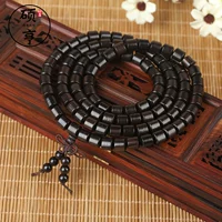 Shuo Heng Ebony Xô Bracelet Nam và nữ 108 Chuyển hạt Thời trang Mân côi Seiko Gỗ đàn hương tím Nhà máy hàng loạt - Vòng đeo tay Clasp vòng tay đá thạch anh